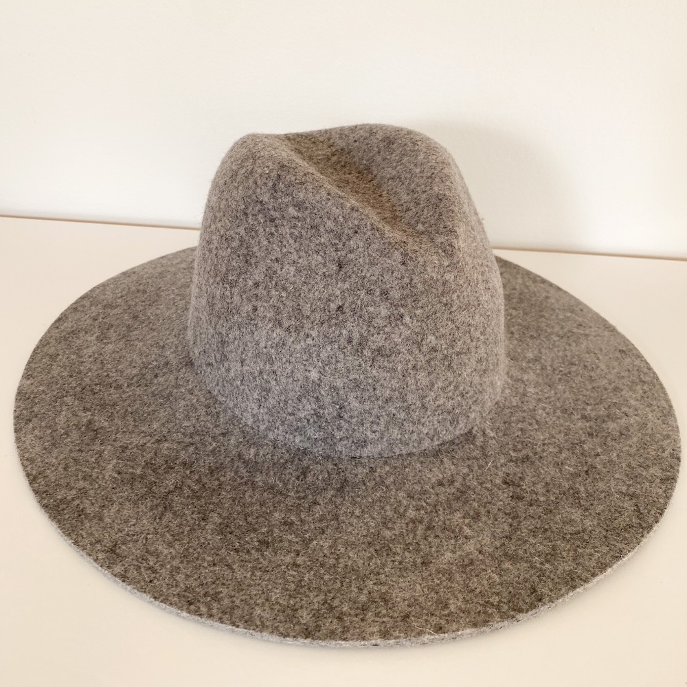 Gigi Pip Grey Wool Brimmed Hat